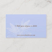 Cartes de visite de l'élégance des plumes (Dos)