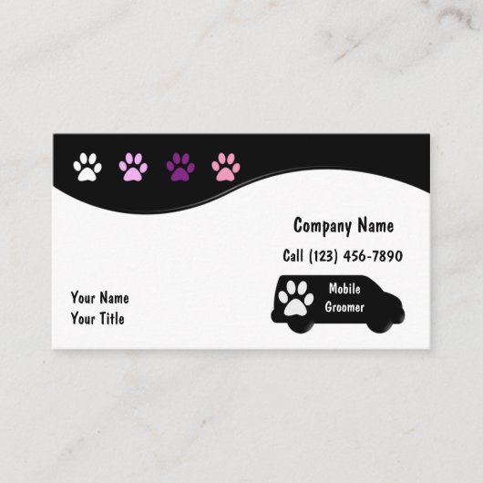 Cartes de visite de l'élevage de chiens (Devant)