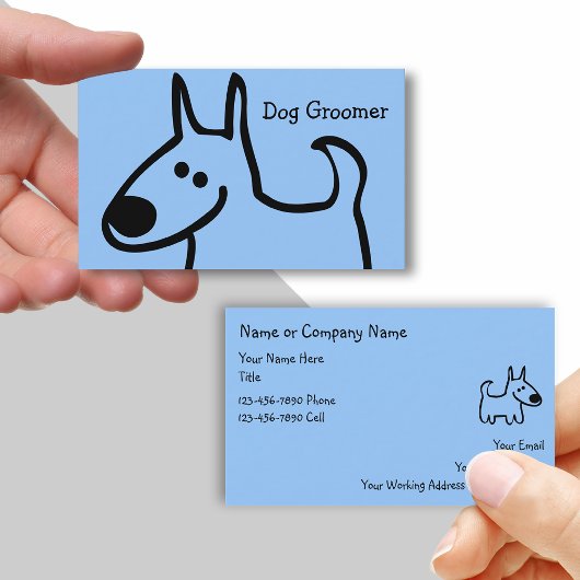 Cartes de visite de l'élevage de chiens