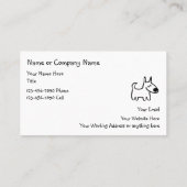 Cartes de visite de l'élevage de chiens (Dos)