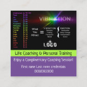 Cartes de visite de l'encadrement de vie (Dos)