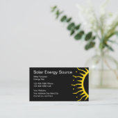 Cartes de visite de l'énergie solaire (Debout devant)