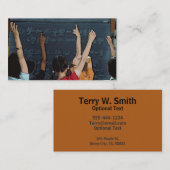 Cartes de visite de l'enseignant (Devant / Derrière)