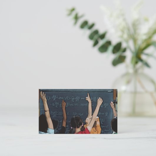 Cartes de visite de l'enseignant (Debout devant)