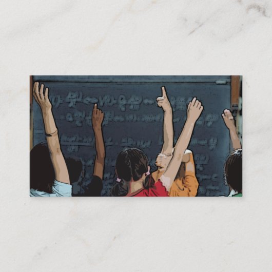 Cartes de visite de l'enseignant (Devant)