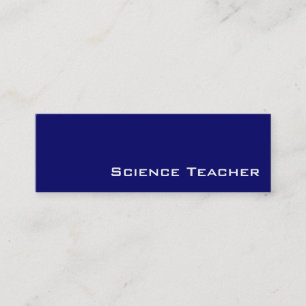 Cartes de visite de l'enseignant scientifique blan
