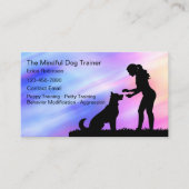 Cartes de visite de l'entraîneur de chien Canine (Devant)