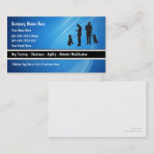 Cartes de visite de l'entraîneur de chiens (Devant / Derrière)