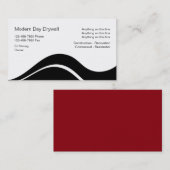 Cartes de visite de l'entrepreneur de drywall (Devant / Derrière)