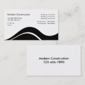 Cartes de visite de l'entrepreneur en construction (Devant / Derrière)