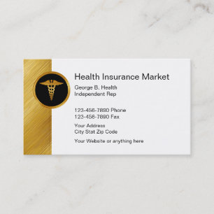 Cartes de visite de l'entreprise d'assurance santé