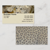 Cartes de visite de léopard (Devant / Derrière)