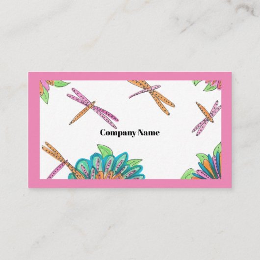 Cartes de visite de libellules (Dos)