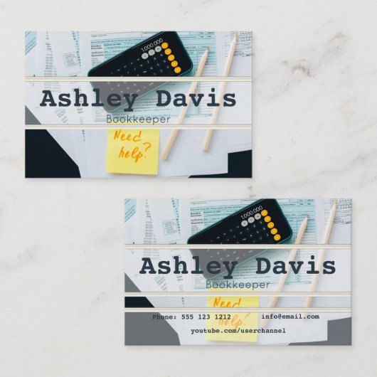 Cartes de visite de librairie (Devant / Derrière)