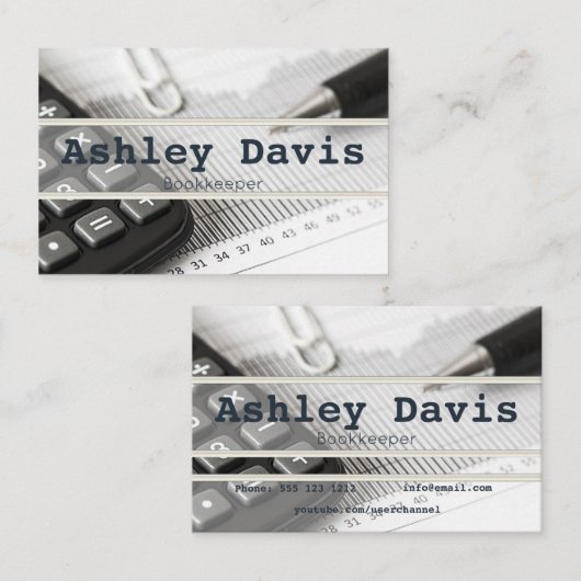 Cartes de visite de librairie (Devant / Derrière)