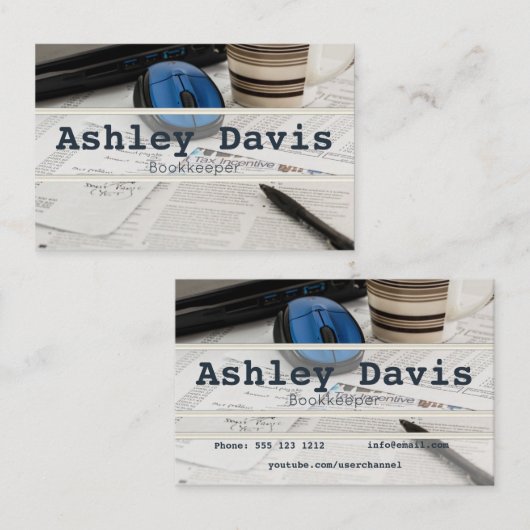 Cartes de visite de librairie (Devant / Derrière)