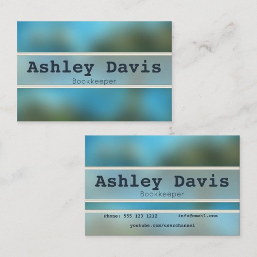 Cartes de visite de librairie (Devant / Derrière)