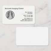 Cartes de visite de l'imagerie Médicale de radiolo (Devant / Derrière)