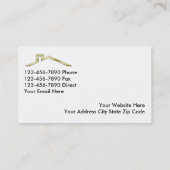 Cartes de visite de l'immobilier de toits classiqu (Dos)