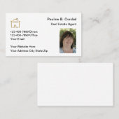 Cartes de visite de l'immobilier photo (Devant / Derrière)