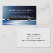 Cartes de visite de limousine (Devant / Derrière)