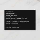 Cartes de visite de l'incinération de la maison fu (Dos)