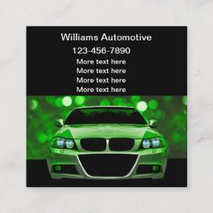Cartes de visite de l'industrie automobile Cool