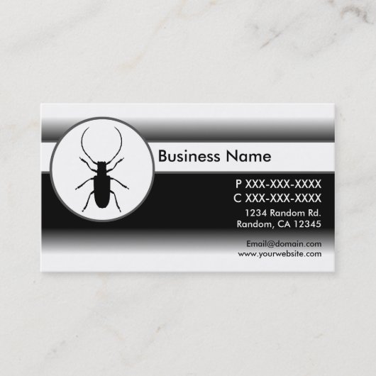 Cartes de visite de l'insecte de désintégration no (Devant)