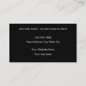 Cartes de visite de l'instructeur des armes à feu (Dos)