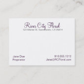 Cartes de visite de l'iris barbu #1 (Dos)