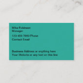 Cartes de visite de livraison simples et modernes (Dos)