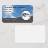 Cartes de visite de location de bus de la partie V (Devant / Derrière)