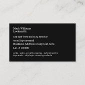 Cartes de visite de Locksmith (Dos)