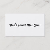 cartes de visite de Locksmith (Dos)