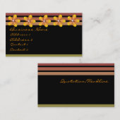 Cartes de visite de l'odeur de sol humide (Devant / Derrière)