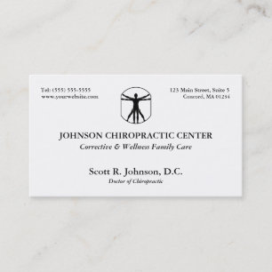 Cartes de visite de logo de chiropractie