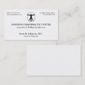 Cartes de visite de logo de chiropractie (Devant / Derrière)
