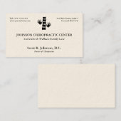 Cartes de visite de logo de chiropractie (Devant / Derrière)
