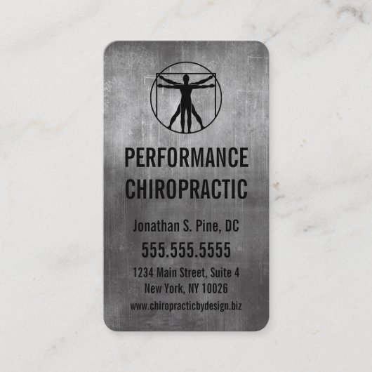 Cartes de visite de logo de chiropractie (Devant)