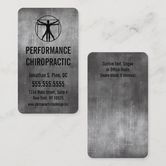 Cartes de visite de logo de chiropractie (Devant / Derrière)