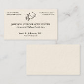 Cartes de visite de logo de chiropractie (Devant / Derrière)