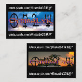Cartes de visite de logo de coucher du soleil de (Devant / Derrière)