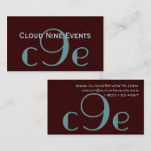 Cartes de visite de logo de monogramme (Devant / Derrière)