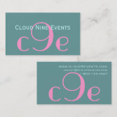 Cartes de visite de logo de monogramme (Devant / Derrière)