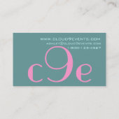 Cartes de visite de logo de monogramme (Dos)