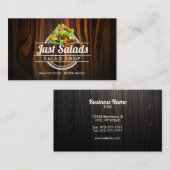 Cartes de visite de logo de salade personnalisable (Devant / Derrière)