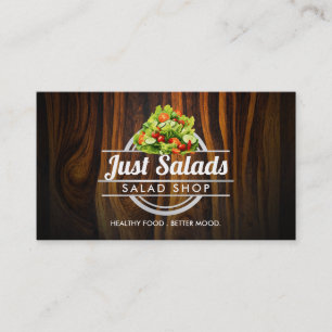 Cartes de visite de logo de salade personnalisable