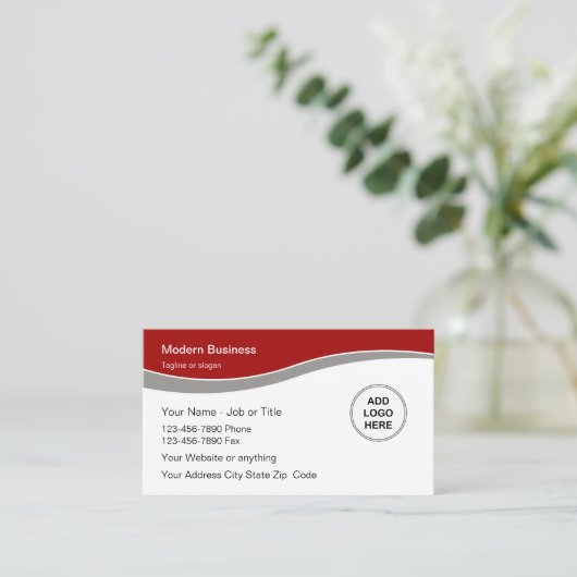 Cartes de visite de logo modernes (Debout devant)