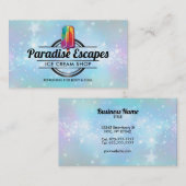 Cartes de visite de logo Popsicle personnalisable (Devant / Derrière)