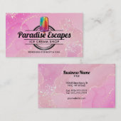 Cartes de visite de logo Popsicle personnalisable (Devant / Derrière)